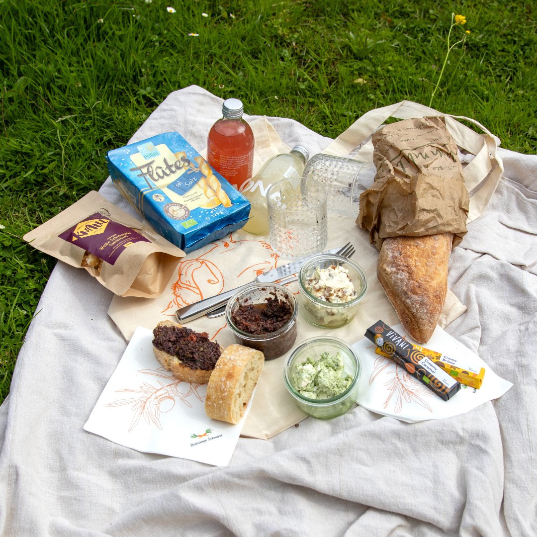 Picknick mit Scheunenprodukte