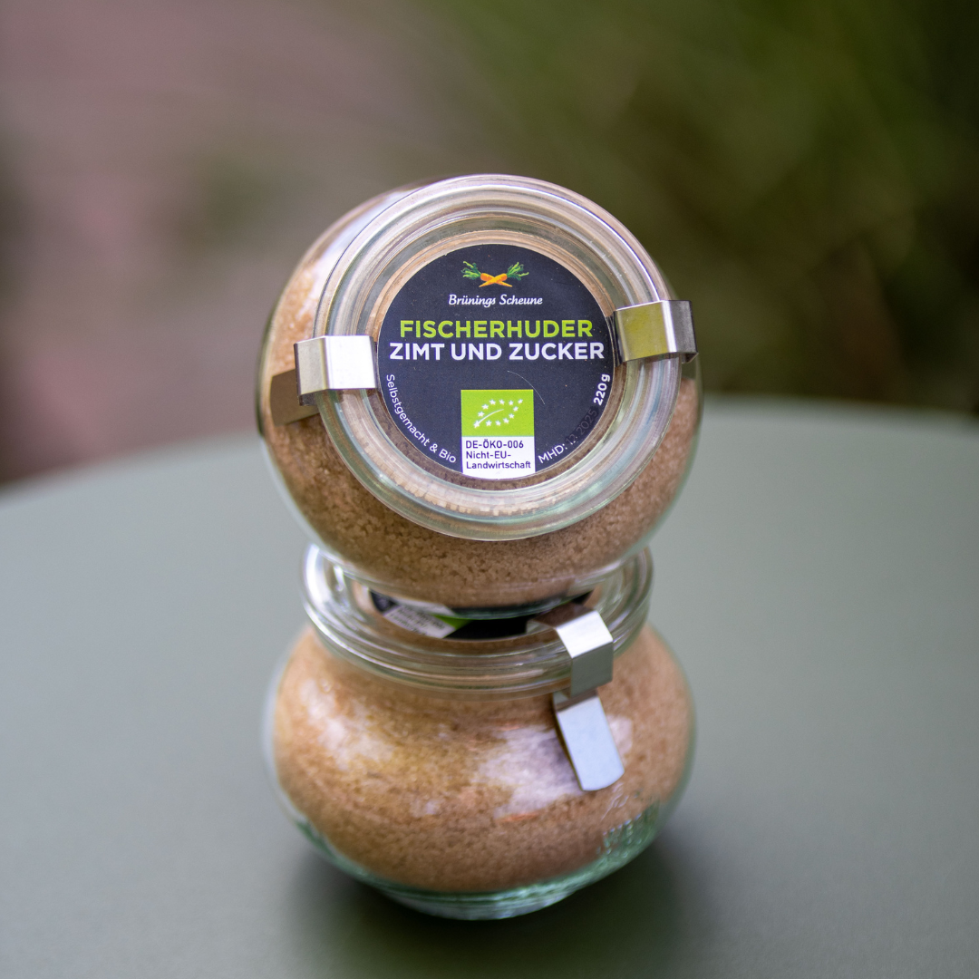 Zimt und Zucker im Glas